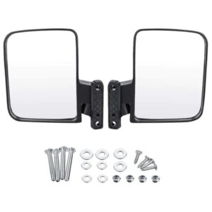 Golf Cart Mirrors, Left and Right Mirrors to suit Club Car, EZGO and Yamaha